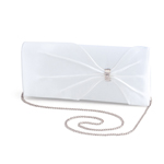 Dyeables Womens 1805 White Satin   Wedding Handbags