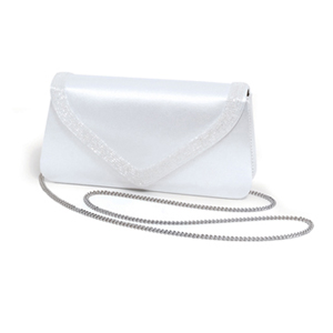 Dyeables Womens 734 White Satin Wedding Handbags