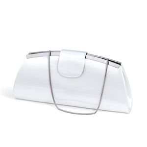 Dyeables Womens 1710 White Satin Wedding Handbags