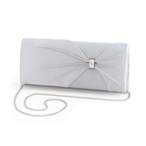 Dyeables Womens 1805 Silver Satin Wedding Handbags