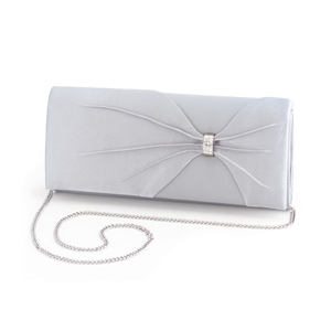 Dyeables Womens 1805 Silver Satin   Wedding Handbags