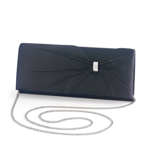 Dyeables Womens 1805 Black Satin Wedding Handbags