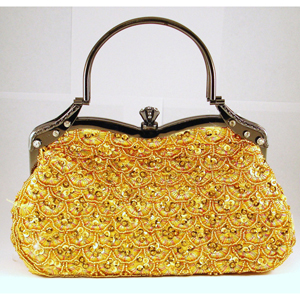 Helens Heart Womens FP-4491 Gold Beaded   Casual Handbags