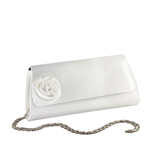 Touch Ups Womens Casey White Satin   Wedding Handbags