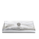 Touch Ups Womens Carson Silver Satin   Wedding Handbags