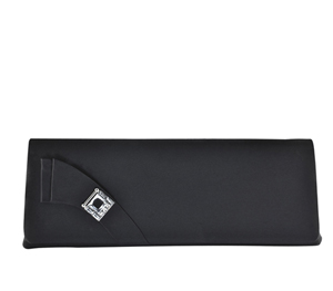 Touch Ups Womens Heather Black Satin Wedding Handbags