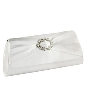 Touch Ups Womens Noelle White Satin Wedding Handbags