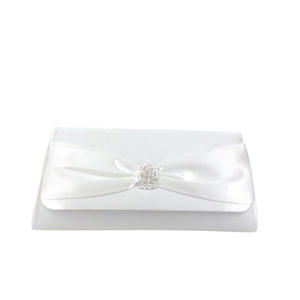Touch Ups Womens Brandy White Satin Wedding Handbags
