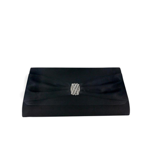 Touch Ups Womens Brandy Black Satin Wedding Handbags