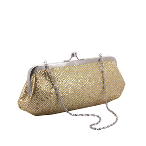 Touch Ups Womens Farah Silver/Gold Synthetic Evening and Prom Handbags