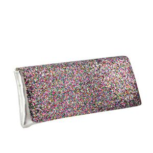 Touch Ups Womens Fallon Fuchsia Multi Satin Prom and Evening Handbags