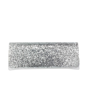 Touch Ups Womens Fallon Silver Satin Prom and Evening Handbags