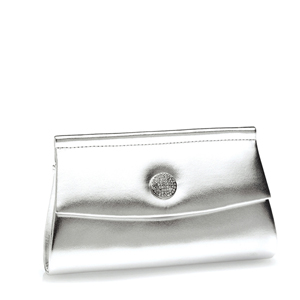 Touch Ups Womens Joanie Silver Metalllic Evening and Prom Handbags