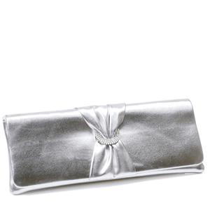 Touch Ups Womens Loretta Silver Synthetic Evening and Prom Handbags