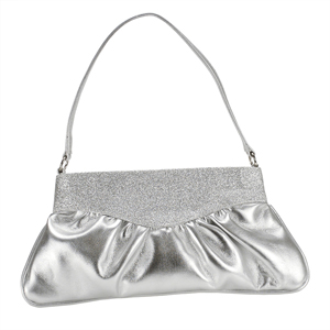 Touch Ups Womens Lorraine Silver Synthetic Evening and Prom Handbags