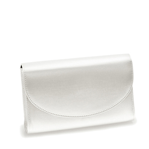 Touch Ups Womens Sandy White Satin Wedding Handbags