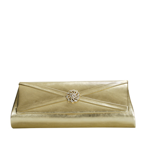 Touch Ups Womens Carson Gold Satin Wedding Handbags
