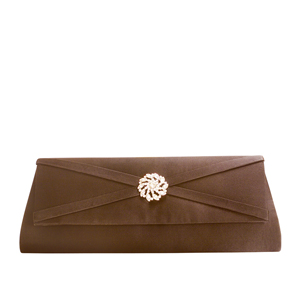 Touch Ups Womens Carson Brown Satin Wedding Handbags