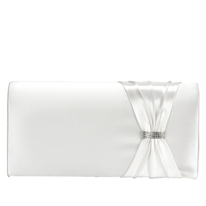Touch Ups Womens Leona White Synthetic Evening and Prom Handbags