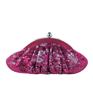 Touch Ups Womens Rhonda Fuchsia Satin Evening and Prom Handbags