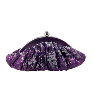Touch Ups Womens Rhonda Purple Satin Evening and Prom Handbags
