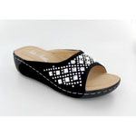 Helens Heart Womens CFW-100 Black Synthetic Sandals Casual Shoes