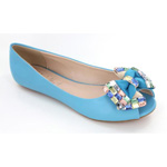 Helens Heart Womens CFW-AX3008-27 Blue Synthetic Sandals Casual Shoes