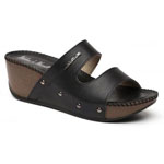 Helens Heart Womens CFW-T9108 Black PU Wedge Casual Shoes