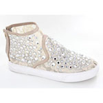 Helens Heart Womens FS-LACE01 Cream Beaded Sandals Casual Shoes