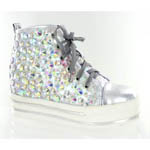 Helens Heart Womens FS-TN001 Silver Sequin Sneakers Casual Shoes