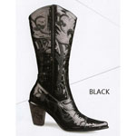 Helens Heart Womens LB-0290-12 Black Sequin Boots Casual Shoes