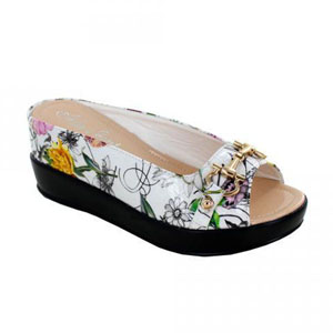 Helens Heart Womens CFW-8127-40 Floral Synthetic Wedge Casual Shoes