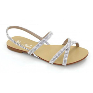 Helens Heart Womens CFW-AH038-A31 Silver Synthetic Sandals Casual Shoes