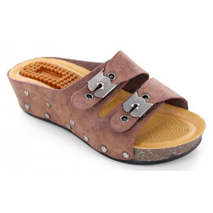 Helens Heart Womens CFW-B02 Brown Synthetic Sandals Casual Shoes