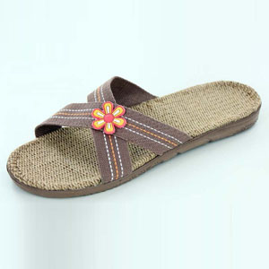 Helens Heart Womens CFW-F01 Brown Fabric Sandals Casual Shoes