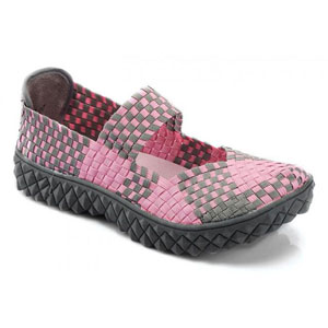 Helens Heart Womens CFW-S02 Pink Fabric Sneakers Casual Shoes