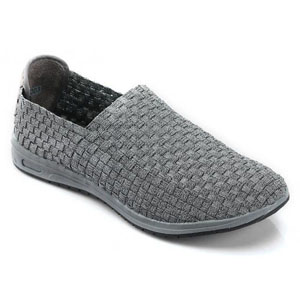 Helens Heart Womens CFW-S05 Grey Fabric Sneakers Casual Shoes