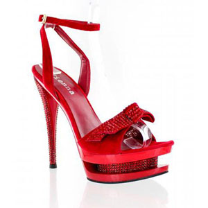 Helens Heart Womens FS-1501-108 Red Synthetic Platforms Prom and Evening Shoes