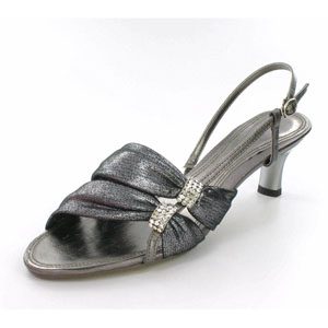 Helens Heart Womens FS-2091-1 Gun Metal Synthetic Sandals Prom and Evening Shoes