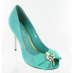 Helens Heart Womens FS-279-A1 Turquoise Leather Sandals Prom and Evening Shoes