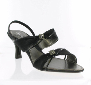 Helens Heart Womens FS-406-1 Black Synthetic Sandals Prom and Evening Shoes