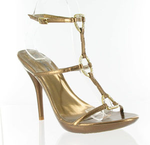 Helens Heart Womens Gala Bronze Crepe w/Satin Sandals Prom and Evening Shoes