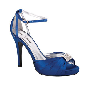 Helens Heart Womens FS-A8818-45 Blue Satin Sandals Prom and Evening Shoes