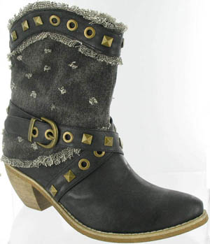 Helens Heart Womens LB-0228-3 Black Synthetic Boots Casual Shoes