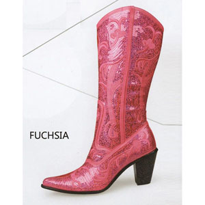 Helens Heart Womens LB-0290-12 Fuchsia Sequin Boots Casual Shoes