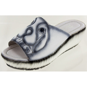 Helens Heart Womens cfw-l15 Blue Leather Sandals Casual Shoes