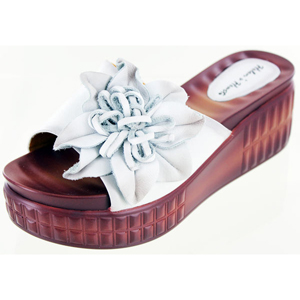 Helens Heart Womens cfw-l16 White Leather Sandals Casual Shoes