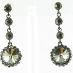 Jewelry by HH Womens JE-X001831 gunmetal Beaded   Earrings Jewelry