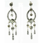Jewelry by HH Womens JE-X001913 black diamond Beaded   Earrings Jewelry