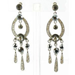 Jewelry by HH Womens JE-X001913 black hermatite Beaded   Earrings Jewelry